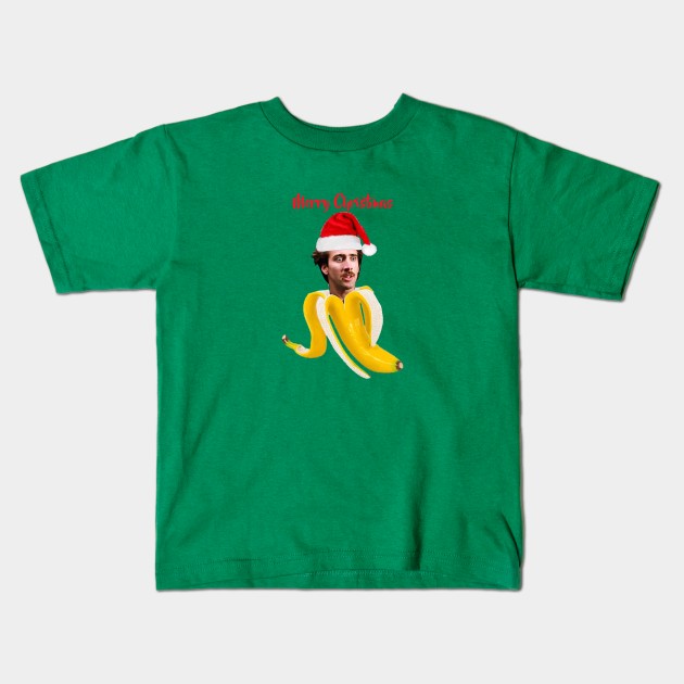 Christmas  Nicholas cage in a  banana Kids T-Shirt by YaiVargas